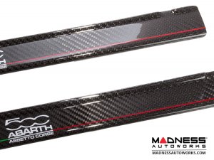 FIAT 500 Door Sills - Carbon Fiber - 500 ABARTH Assetto Corse Graphic